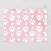 Patroon op poten, witte poten, Waterverven, roze Briefkaart (Voorkant)