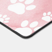 Patroon op poten, witte poten, Waterverven, roze Bureaumat (Hoek)