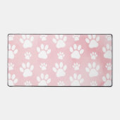 Patroon op poten, witte poten, Waterverven, roze Bureaumat (Voorkant)