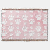 Patroon op poten, witte poten, Waterverven, roze Deken (Voorkant)