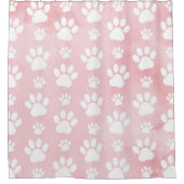 Patroon op poten, witte poten, Waterverven, roze Douchegordijn (Voorkant)