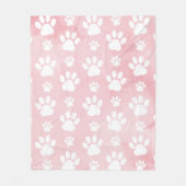 Patroon op poten, witte poten, Waterverven, roze Fleece Deken (Voorkant)