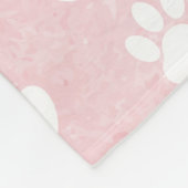 Patroon op poten, witte poten, Waterverven, roze Fleece Deken (Hoek)