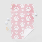 Patroon op poten, witte poten, Waterverven, roze Golfhanddoek (Insitu)