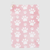 Patroon op poten, witte poten, Waterverven, roze Golfhanddoek (Voorkant)