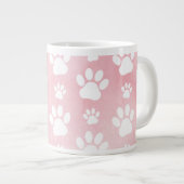 Patroon op poten, witte poten, Waterverven, roze Grote Koffiekop (Voorkant rechts)