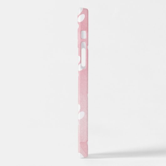 Patroon op poten, witte poten, Waterverven, roze iPhone Hoesje (Linkerkant)