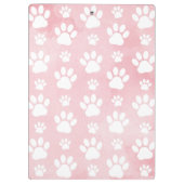 Patroon op poten, witte poten, Waterverven, roze Klembord (Achterkant)