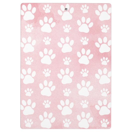 Patroon op poten, witte poten, Waterverven, roze Klembord (Achterkant)