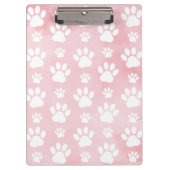 Patroon op poten, witte poten, Waterverven, roze Klembord (Voorkant)