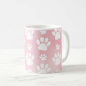 Patroon op poten, witte poten, Waterverven, roze Koffiemok (Voorkant rechts)