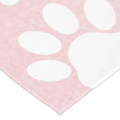 Patroon op poten, witte poten, Waterverven, roze Korte Tafelloper (Hoek)