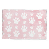 Patroon op poten, witte poten, Waterverven, roze Kussensloop (Achterkant)