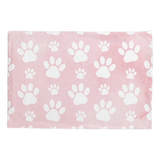 Patroon op poten, witte poten, Waterverven, roze Kussensloop (Achterkant)