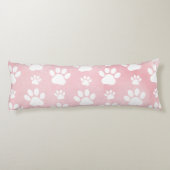 Patroon op poten, witte poten, Waterverven, roze Lichaamskussen (Achterkant)