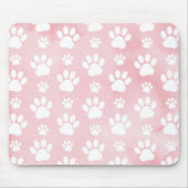 Patroon op poten, witte poten, Waterverven, roze Muismat (Voorkant)