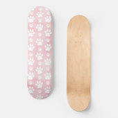 Patroon op poten, witte poten, Waterverven, roze Persoonlijk Skateboard (Voorkant)