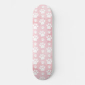 Patroon op poten, witte poten, Waterverven, roze Persoonlijk Skateboard (Voorkant)