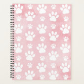 Patroon op poten, witte poten, Waterverven, roze Planner (Voorkant)