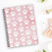 Patroon op poten, witte poten, Waterverven, roze Planner
