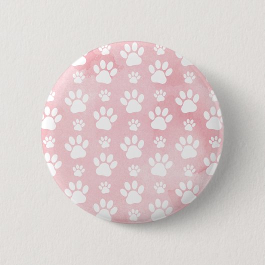 Patroon op poten, witte poten, Waterverven, roze Ronde Button 5,7 Cm (Voorkant)