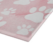 Patroon op poten, witte poten, Waterverven, roze Snijplank (Hoek)