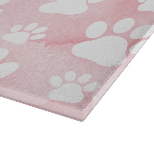 Patroon op poten, witte poten, Waterverven, roze Snijplank (Hoek)