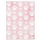 Patroon op poten, witte poten, Waterverven, roze Tafelkleed (Voorkant)