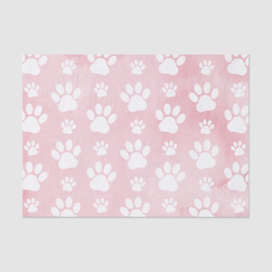 Patroon op poten, witte poten, Waterverven, roze Tissuepapier (Voorkant)