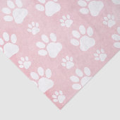 Patroon op poten, witte poten, Waterverven, roze Tissuepapier (Detail)