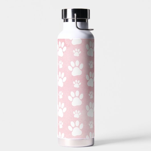 Patroon op poten, witte poten, Waterverven, roze Waterfles (Links)