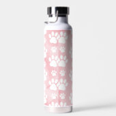 Patroon op poten, witte poten, Waterverven, roze Waterfles (Rechts)