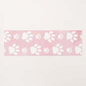 Patroon op poten, witte poten, Waterverven, roze Yogamat (Achterkant (horizontaal))