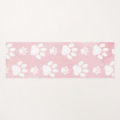 Patroon op poten, witte poten, Waterverven, roze Yogamat (Voorkant (horizontaal))