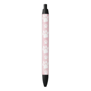Patroon op poten, witte poten, Waterverven, roze Zwarte Inkt Pen