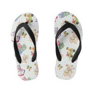 Patroon op speelgoed van kind kinder teenslippers