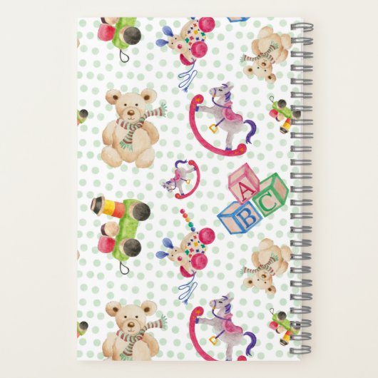 Patroon op speelgoed van kind notitieboek (Achterkant)