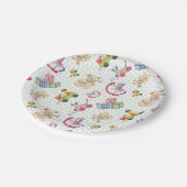 Patroon op speelgoed van kind papieren bordje (Gekanteld)