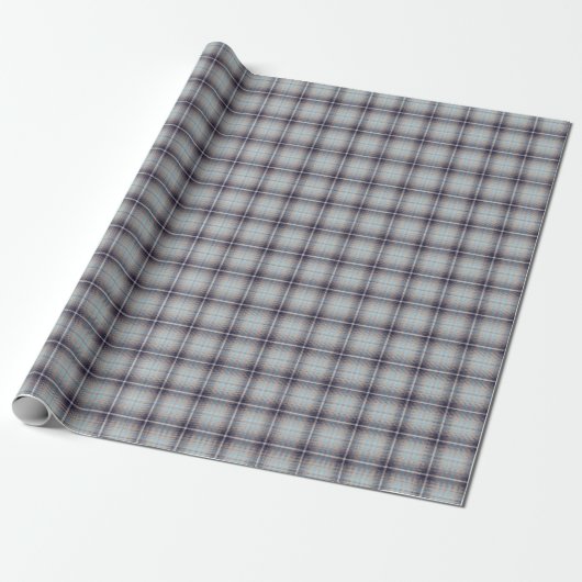 Patroon op tartan cadeaupapier (Uitgerold)