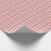 Patroon op tartan cadeaupapier (Hoek)