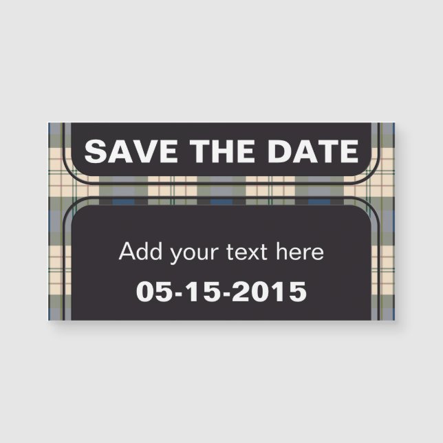 Patroon op tartan - traditioneel blauw beige (Voorkant)