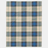 Patroon op tartan - traditioneel blauw beige fleece deken (Voorkant)
