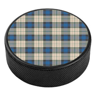 Patroon op tartan - traditioneel blauw beige hockey puck