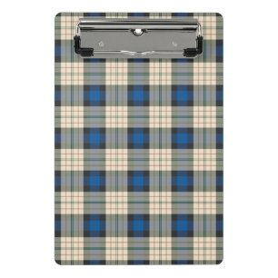 Patroon op tartan - traditioneel blauw beige mini klembord