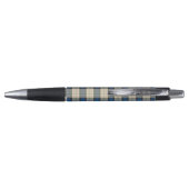 Patroon op tartan - traditioneel blauw beige pen (Achterkant)