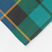 Patroon op tartan - traditioneel blauw groen fleece deken (Hoek)