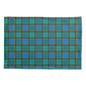 Patroon op tartan - traditioneel blauw groen kussensloop (Achterkant)