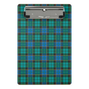 Patroon op tartan - traditioneel blauw groen mini klembord