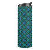 Patroon op tartan - traditioneel blauw groen thermosbeker (Gedraaid links)