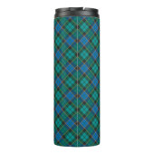 Patroon op tartan - traditioneel blauw groen thermosbeker (Achterkant)